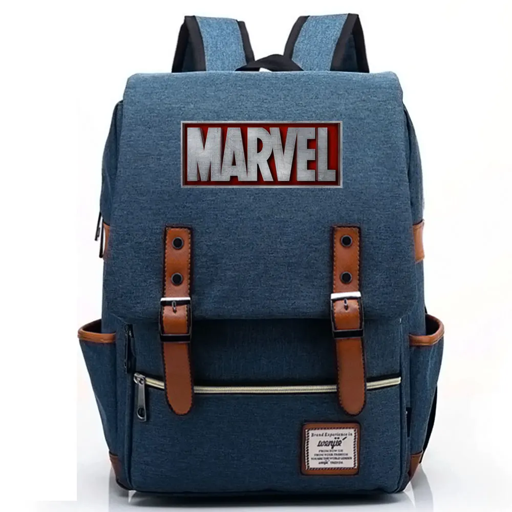 17 Новинка, многоцветная школьная сумка с надписью Marvel, Мстители для мальчиков и девочек, школьная сумка, Холщовый женский рюкзак для подростков, мужской рюкзак - Цвет: 17