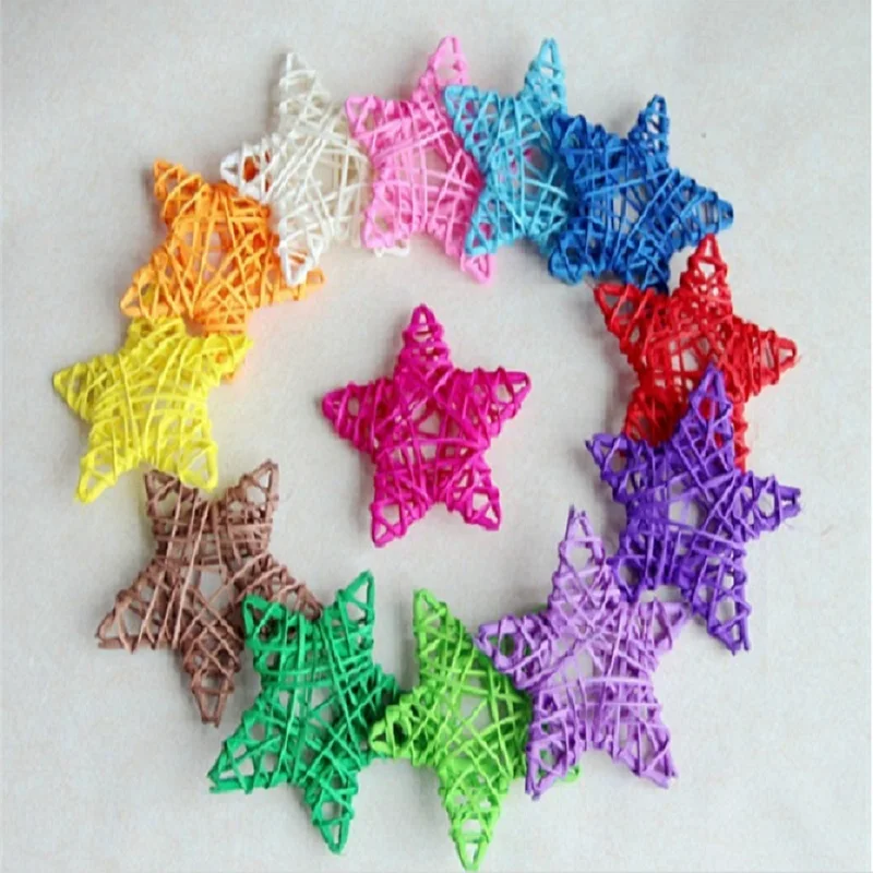 Товары для фестиваля 6 см ротанговый шар звезда лоза распыление Конфетти Для