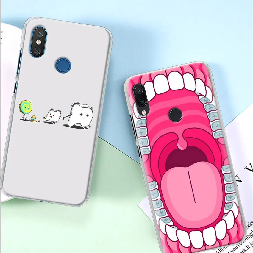 Стоматологический зуб чехол для телефона Xiao mi Red mi 7 5 6 Pro Note 7 Pro 5 5A 6 mi A1 A2 8 Lite 9 чехол Coque