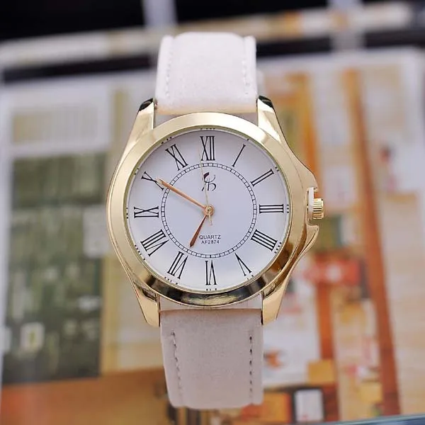 New fashion wristwatch high quality matte leather strap roman literally quartz watches women elegant luxury brand casual watches|watch twilight|watch