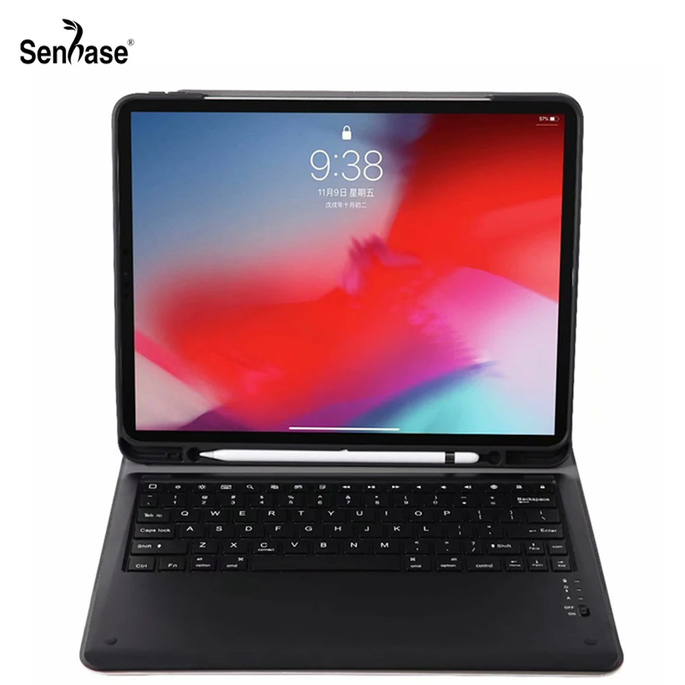 Защитный чехол для Apple iPad Pro из ПУ кожи с клавиатурой 12 9 2018 A1876 A1895 a1920 A2014|Чехлы