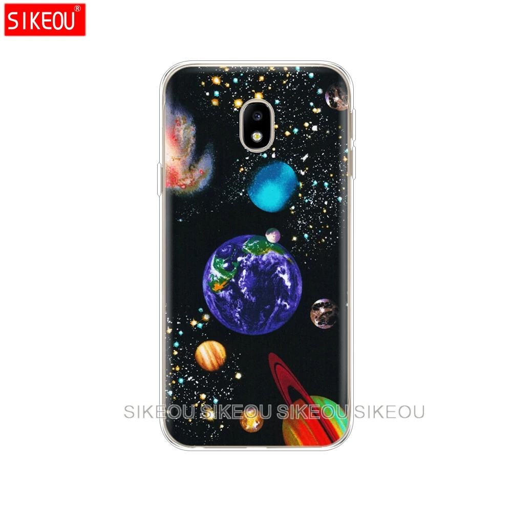 Силиконовый чехол для телефона Samsung Galaxy J3 J5 J7 2017 J330 J530 J730 PRO j2 2018 Космос луна черный