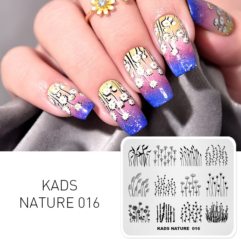 Rolabling Nail Art Stamping Plates Nature Wild Plants Image Template Design Plate Printing Templates Stamper | Красота и здоровье