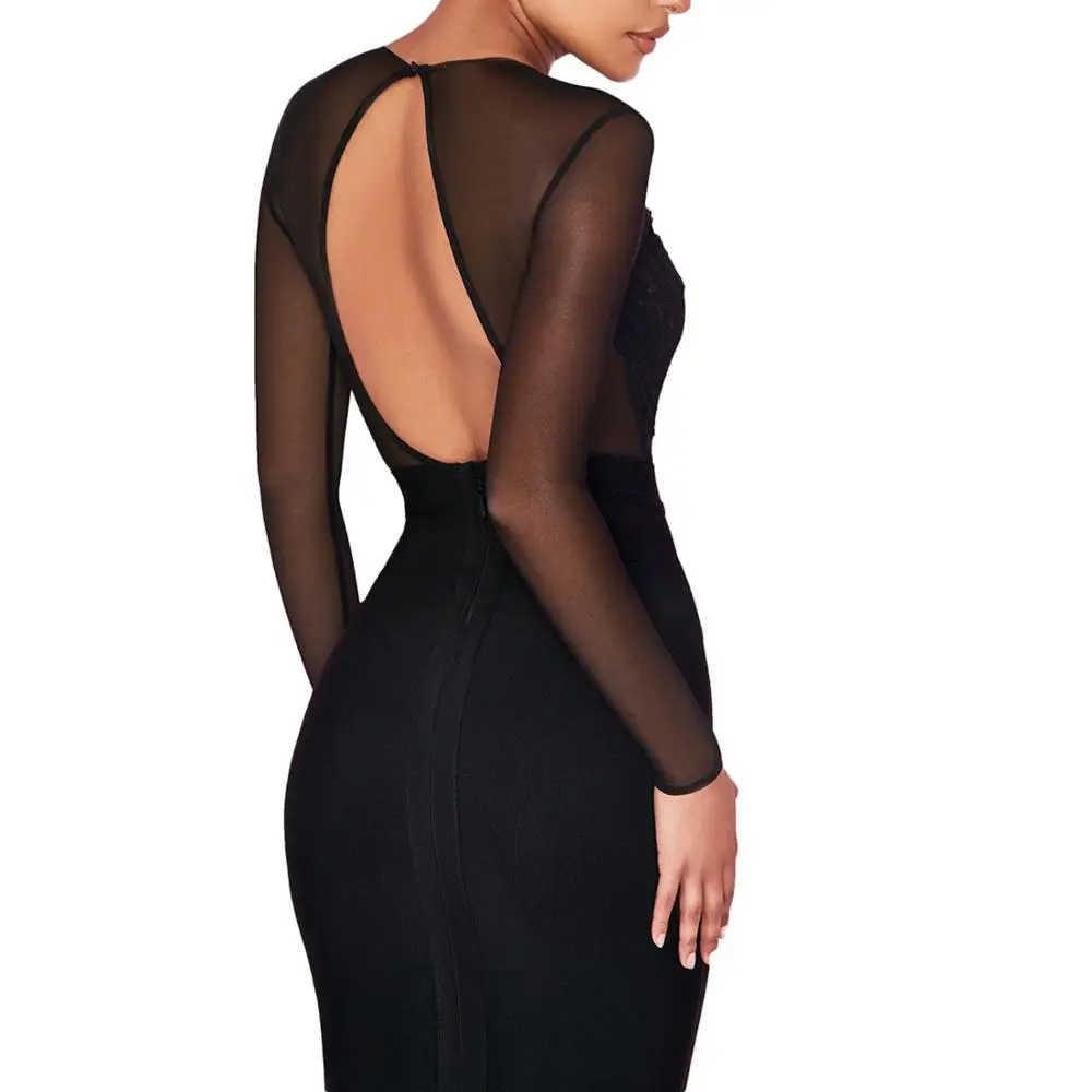 Gothic Women Sexy Bodysuit Black Transparent Long Sleeves O Neck Mesh Bodysuit One Piece Jumpsuit Party Women Clothes