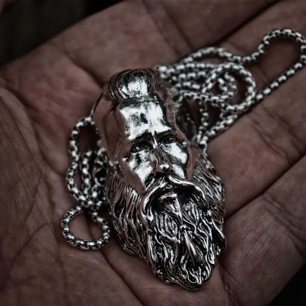 EYHIMD классный Мужской Серебряный Цвет борода джентльмен подарок ожерелье с