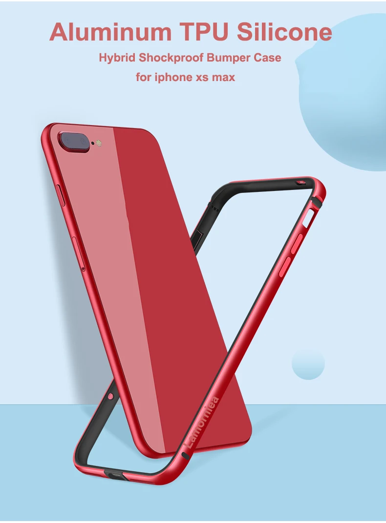 Алюминиевый бампер, гибкий силиконовый чехол для iPhone 7, 6 S, 8, XS, Max, XR, XS, Роскошный Жесткий металлический каркас, мягкий боковой противоударный бампер