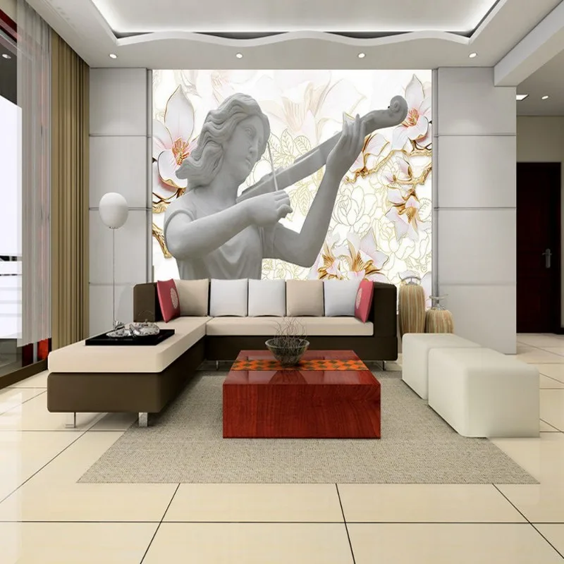 

Dropship Fatman Embossed Wallpaper Photo Wallpaper Wax Statue Magnolia Living Room Background Wall Mural Bedroom Papier Peint 3D