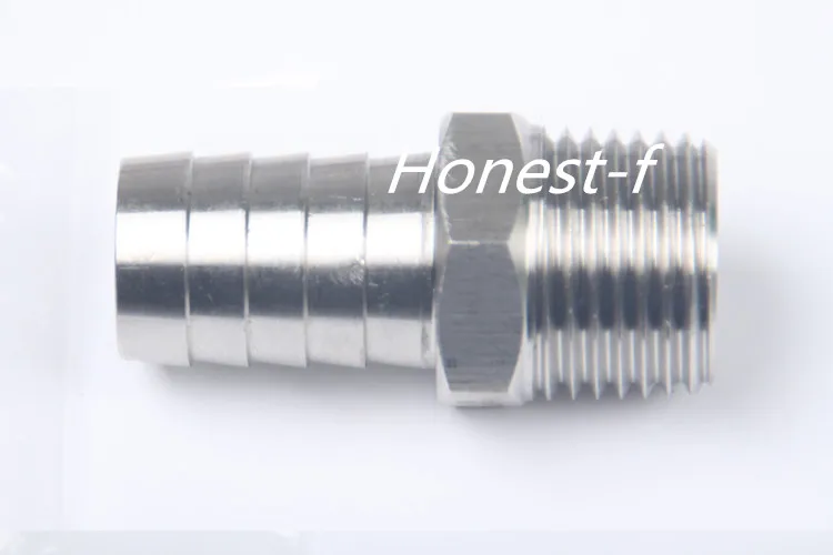 

LTWFITTING Bar Production Stainless Steel 316 Barb Fitting Coupler / Connector 5/8" Hose ID x 1/2" Male NPT Air Fuel Water