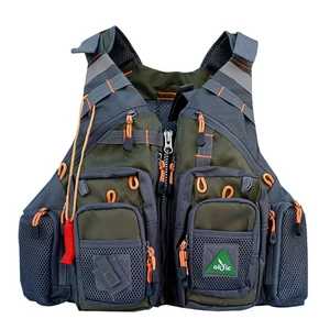 Армейский зеленый сетчатый жилет для рыбалки нахлыстом, спасательный жилет, спасательный жилет с карманами, рюкзак для рыбалки для мужчин и женщин, мужчин