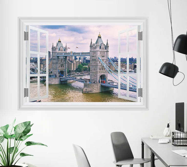 3d наклейка на стену в виде статуи Свободы башни Парижа|wall sticker|stickers for wallstickers |