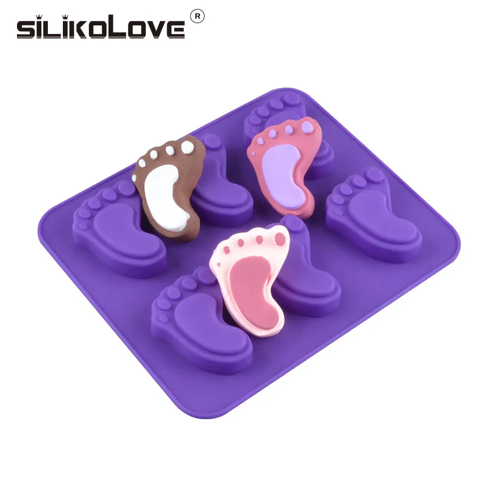 Silikolove 3D форма для ног, силиконовая форма для шоколада, формы для выпечки, инструменты для украшения выпечки, формы