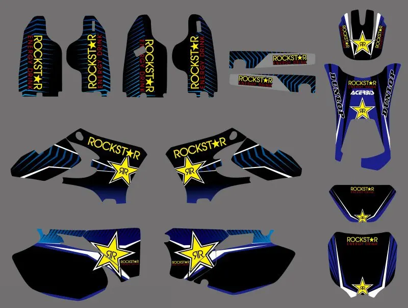 0498 Star NEW TEAM GRAPHICS фоны наклейки для Yamaha WR250F WR450F WRF250 WRF450 2005 2006 WRF 250 450 WR 250F 450F|sticker for