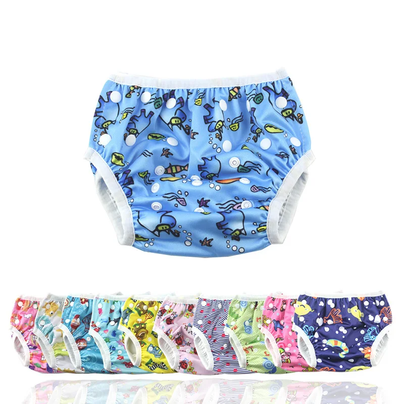Baby Leakproof Swimming Trunks Wet Oneself Nylon Polyester Printing Waterwading Neutral Comfort | Мать и ребенок