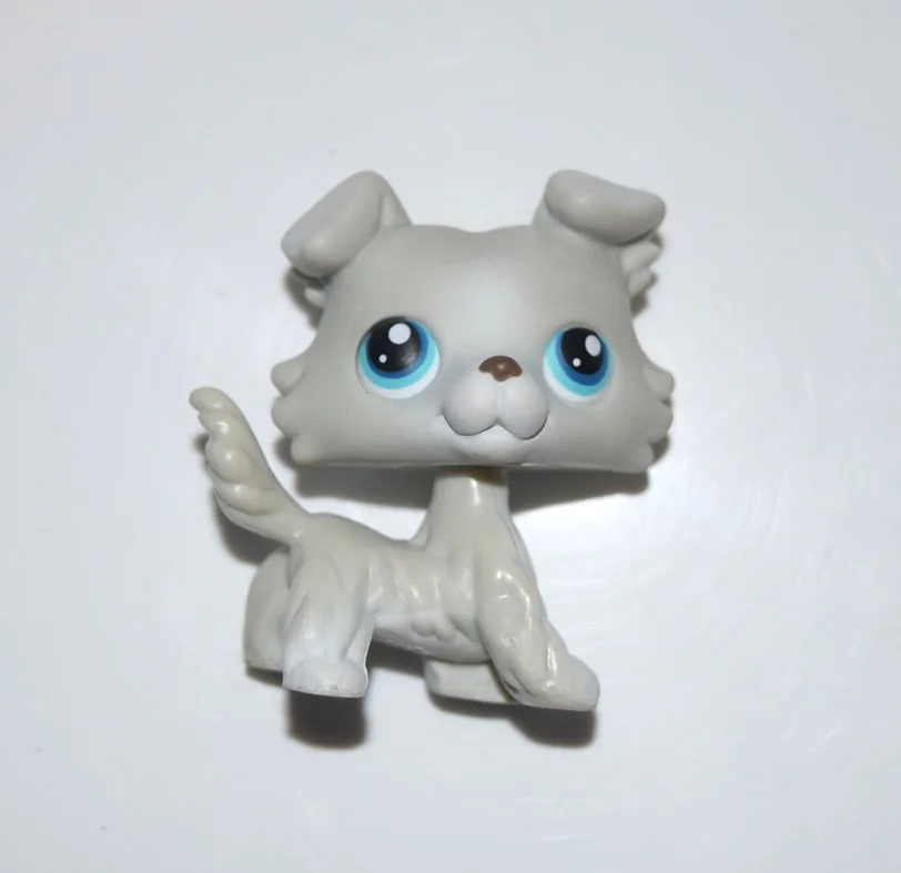 Магазин домашних животных щенок голубые глаза серая собака колли фигурка