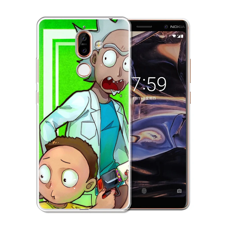 Роскошный модный чехол для телефона Rick And Morty Nokia 2 1 3 Plus 5 мягкий силиконовый из ТПУ