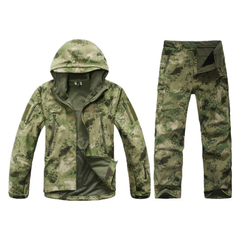 Военная камуфляжная Униформа с капюшоном Боевая куртка теплая дышащая