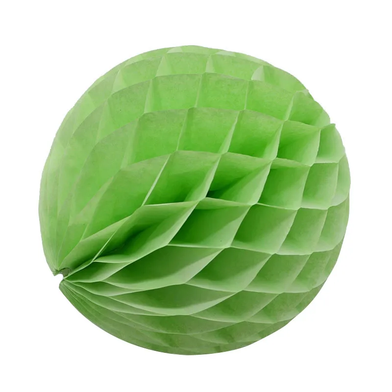 lime green 5 шт. 2 ''4'' 6 ''8'' тканевый мяч с бумажными сотами украшения на день Рождения Вечеринка Детский Душ Свадебный юбилей дома Рождественские принадлежности - Цвет: lime green