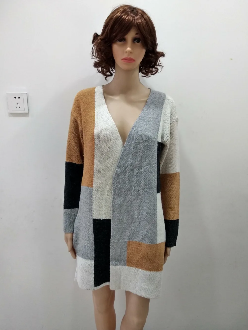 Новинка 2019 женская одежда трикотажный свитер кардиган с вырезом лодочкой рукав