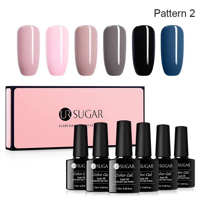 2 UR SUGAR Nail Set UV LED Lamp Dryer With 12pcs Nail Gel Polish Kit Soak Off Manicure Tools Set electric Nail drill For Nail Art - Цвет: 2