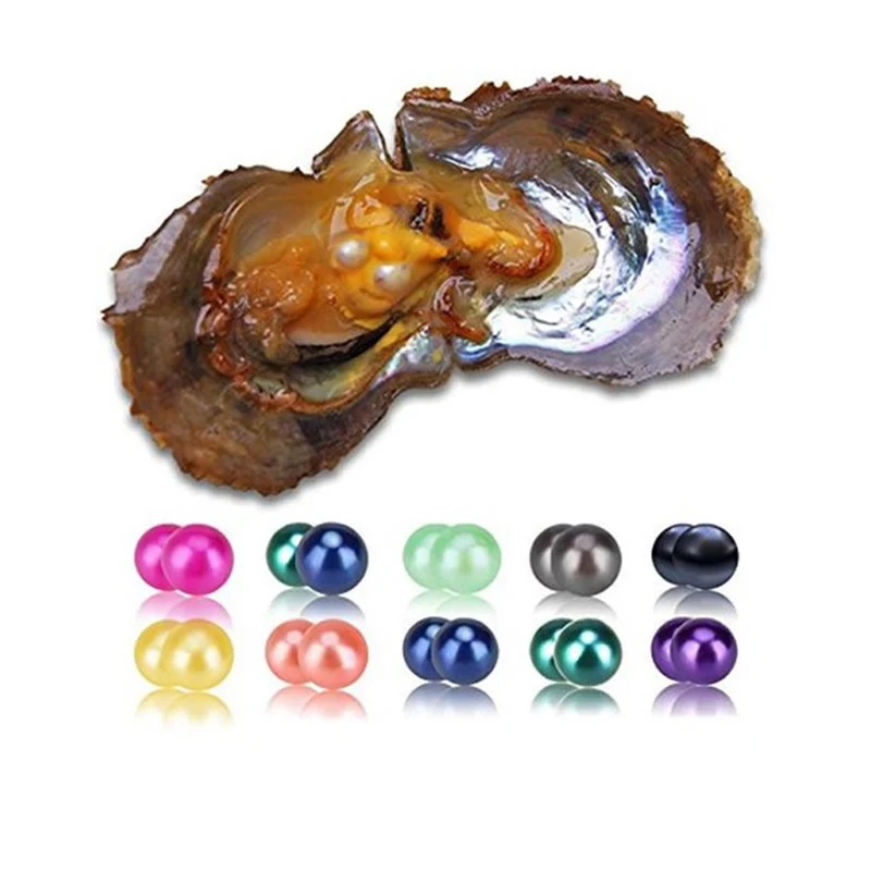 

2019 Natural Akoya Seawater Round Twins Pearls oyster Loose Beads Cultured Fresh Oyster Pearl Mussel Farm Supply Dropshipping