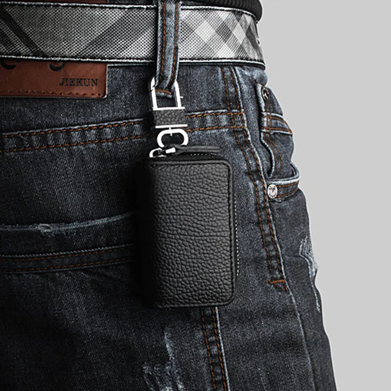 JXSLTC чехол для автомобильных ключей из натуральной кожи мужской кошелек