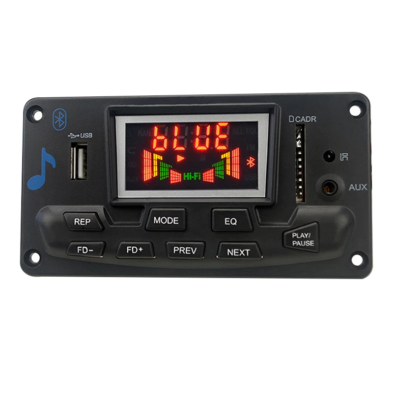 Модуль поддержка fm радио MP3 плеер аудио AUX USB с лирикой дисплей 12 В LCD Bluetooth декодер