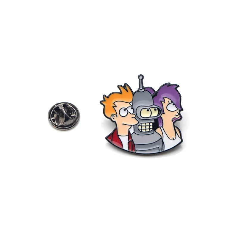 Futurama мультфильмы забавные металлические броши булавки сумки значки значок на рюкзак булавки для одежды Ювелирные изделия подарок M2759 - Окраска металла: 3