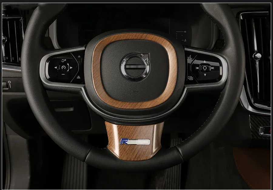 Для Volvo S90 XC60 XC90- ABS Руль Накладка декоративные наклейки автомобиль Средства для укладки волос 2 шт