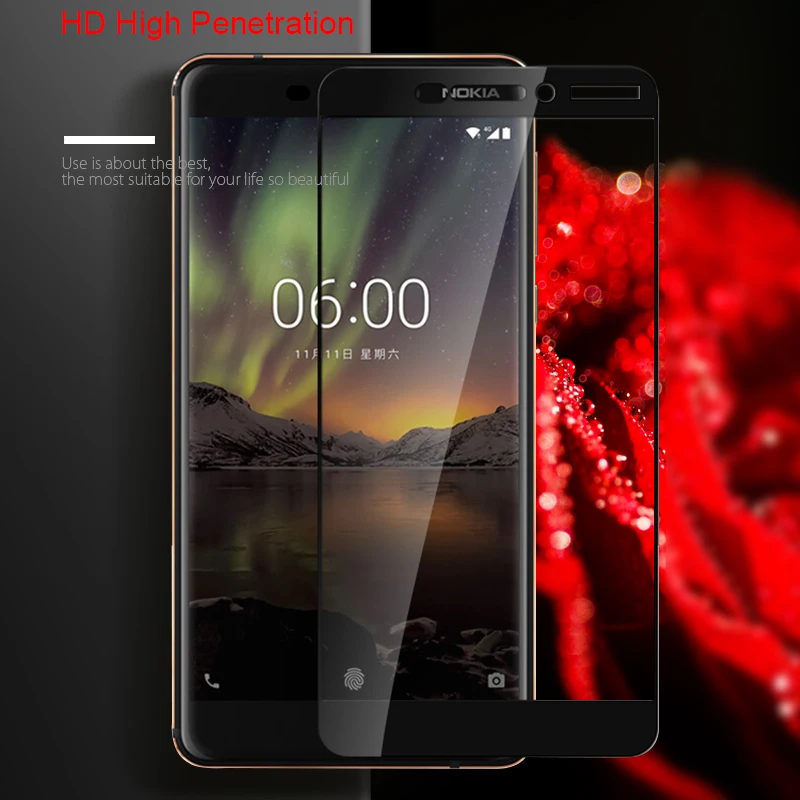 Защитное стекло TOMKAS для Nokia 3 5 8 закаленное защитное 9H 6 7 стекло|Защитные стёкла и