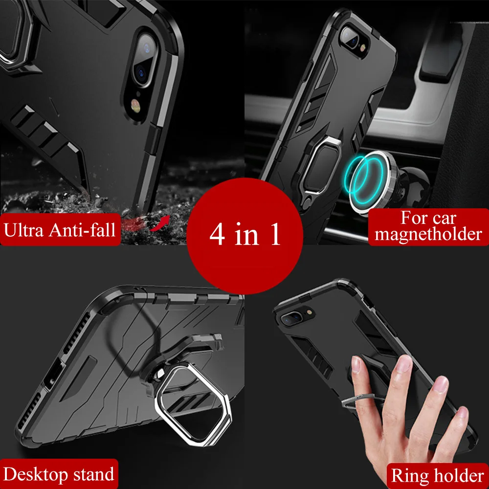 CASEIER ультра анти-осень чехол для iPhone XS MAX X XR 4 в 1 8 7 6 s 5 5S Plus Капа магнитный держатель