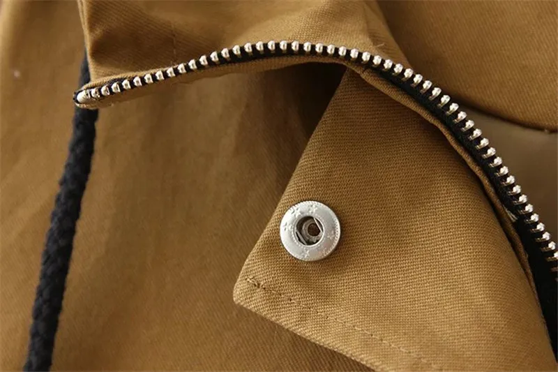 NEW Cotton Trench coat Women Spring Autumn Plus size 4XL Hooded Windbreaker Large size Female Loose Coat Medium length 2059