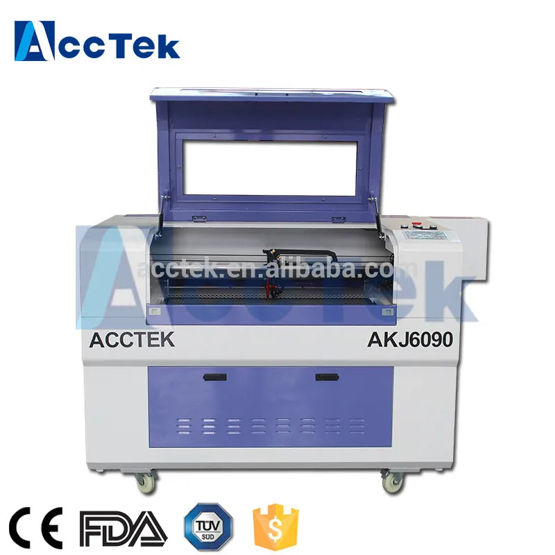 Акция продукции AccTek AKJ6090 мини лазерная гравировальная машина для