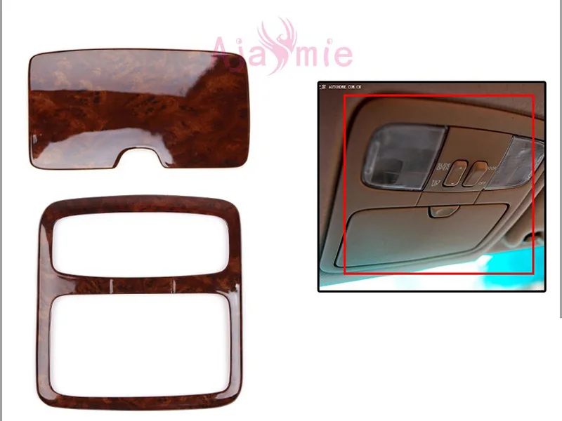 Reading Lamp cover Интерьерная деревянная цветная отделка панели накладка 2003-2009 Автомобильный Стайлинг для Toyota Land Cruiser 120 Prado FJ120 аксессуары - Цвет: Reading Lamp cover