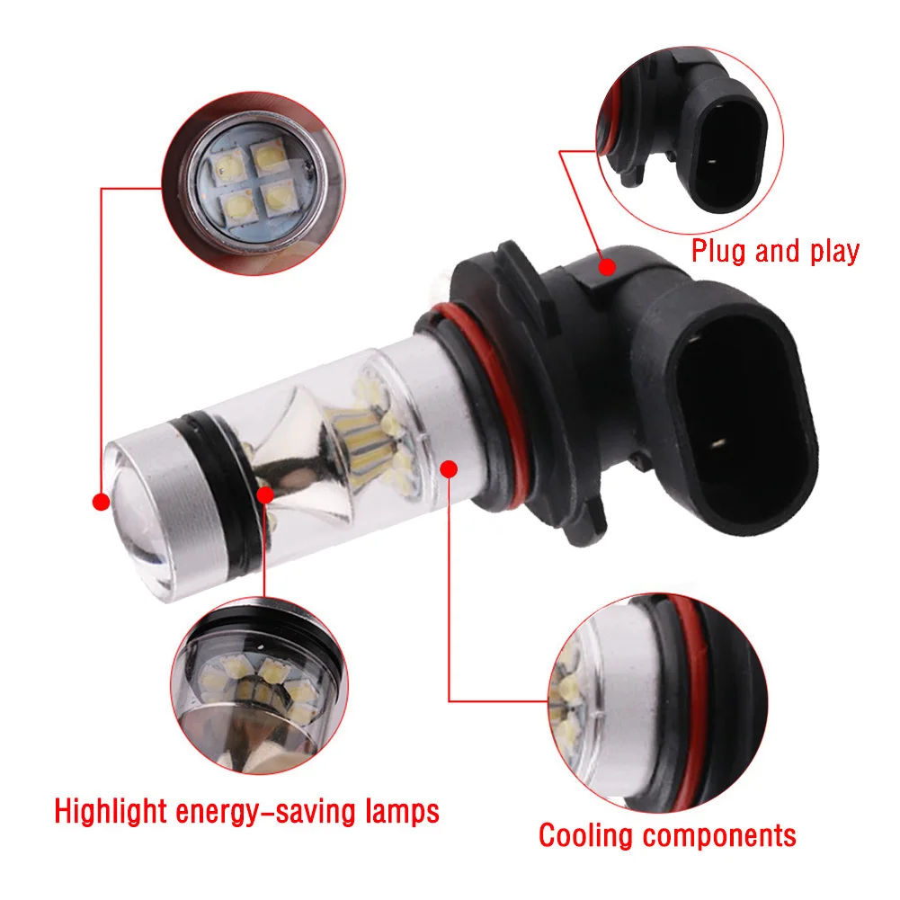 360 градусов 2 шт. H1/H3/H4/H7/H8/H11/9005/9006 2828SMD 100 Вт Светодиодные Автомобильные DRL