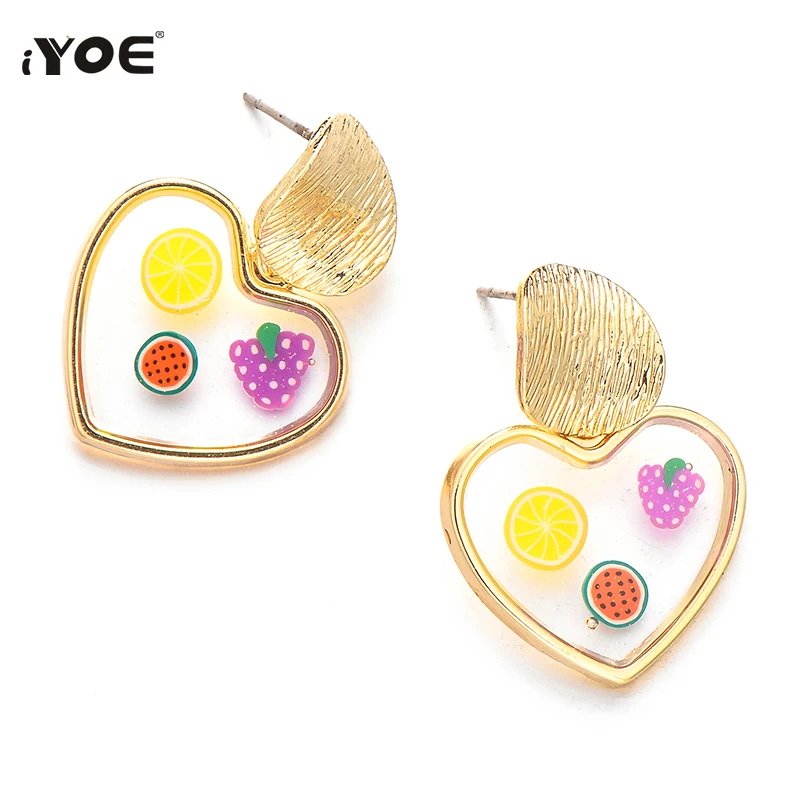 Женские серьги ракушки IYOE Boho круглые в форме сердца золотые винтажные летние с