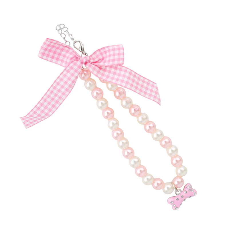 Лидер продаж ожерелье из жемчуга для собаки ошейник кристальная подвеска в виде