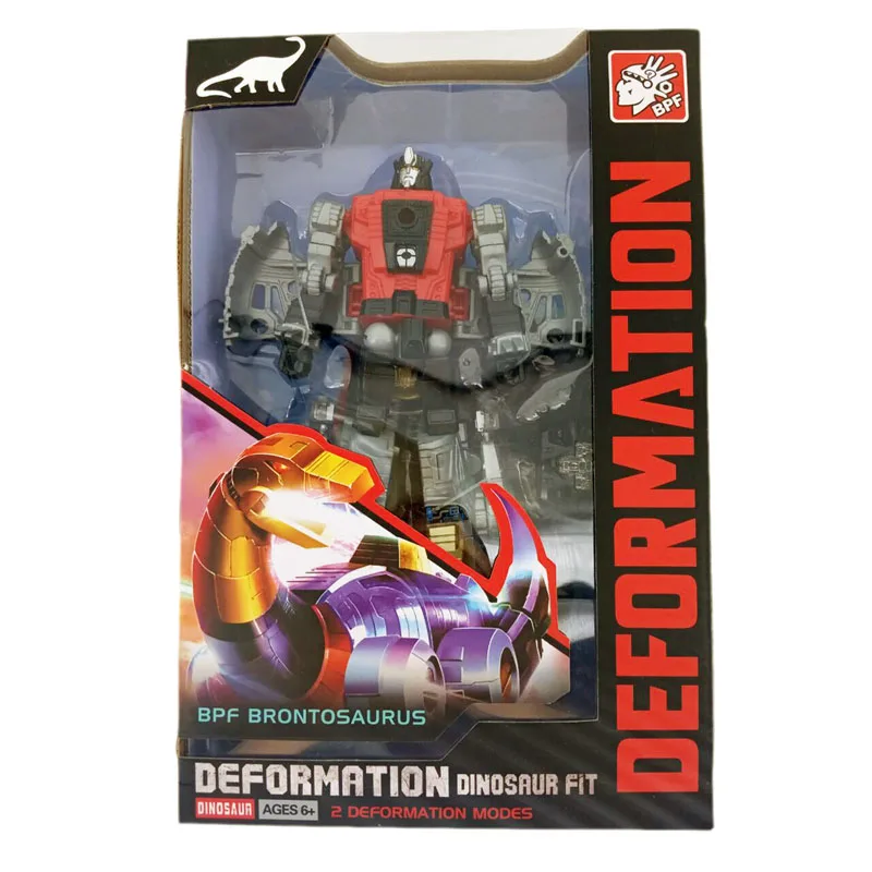 Sludge With Boxes G1 BPF трансформация Dinoking Volcanicus Grimlock Slag Sludge Snarl Swoop slash Dinobots 5в1 фигурка робота игрушки - Цвет: Sludge With Boxes