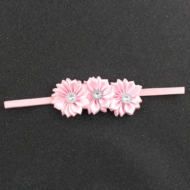 Девушки Розовый ободки для девочек-подростков атласной лентой цветочные повязки