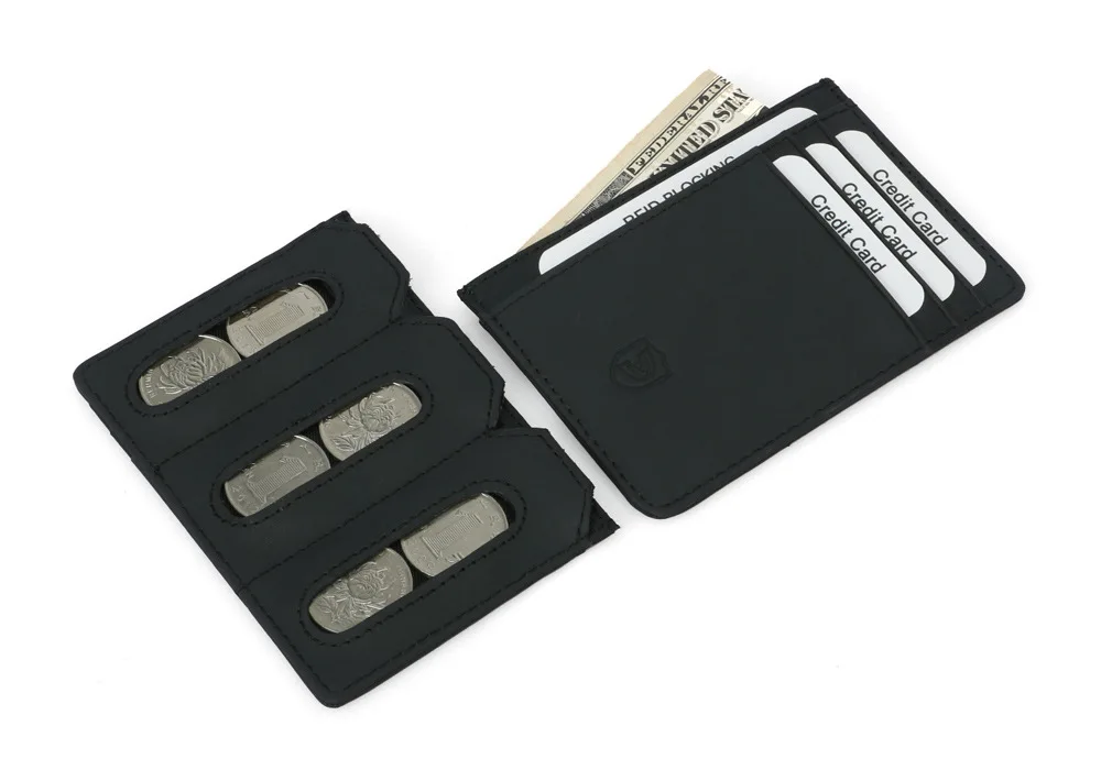 Держатель для карт из коровьей кожи для мужчин, RFID кошелек для кредитных карт, тонкий мульти-карты, слоты для монет, Карманный держатель для карт, Rfid защита карт