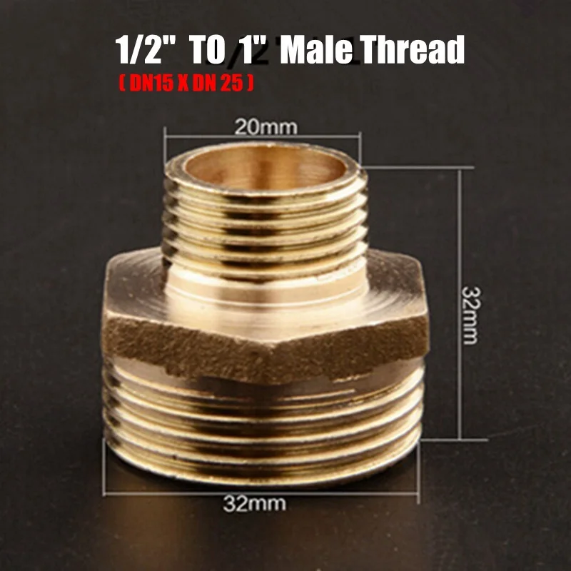 5 шт./лот 1/2 &quot3/4&quot 1 &quotШТЫРЬКОВАЯ нить латунные ниппельные фитинги для