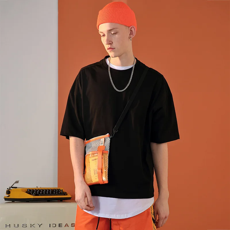 Футболка с коротким рукавом мужская летняя новая футболка Топ круглым вырезом и