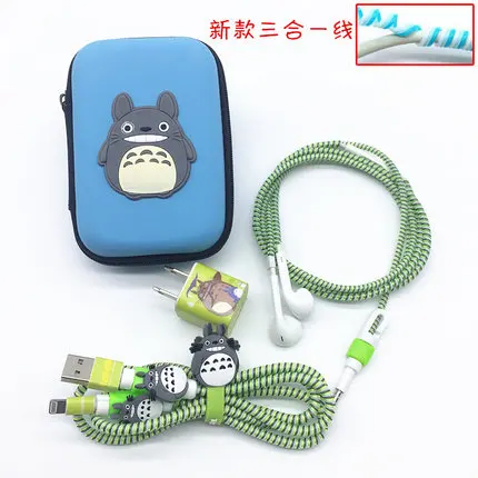 style 9 Три в одном мультяшный usb-кабель протектор для наушников, наушники, заставка для мобильного телефона, зарядка линии, защита кабеля данных - Цвет: style 9