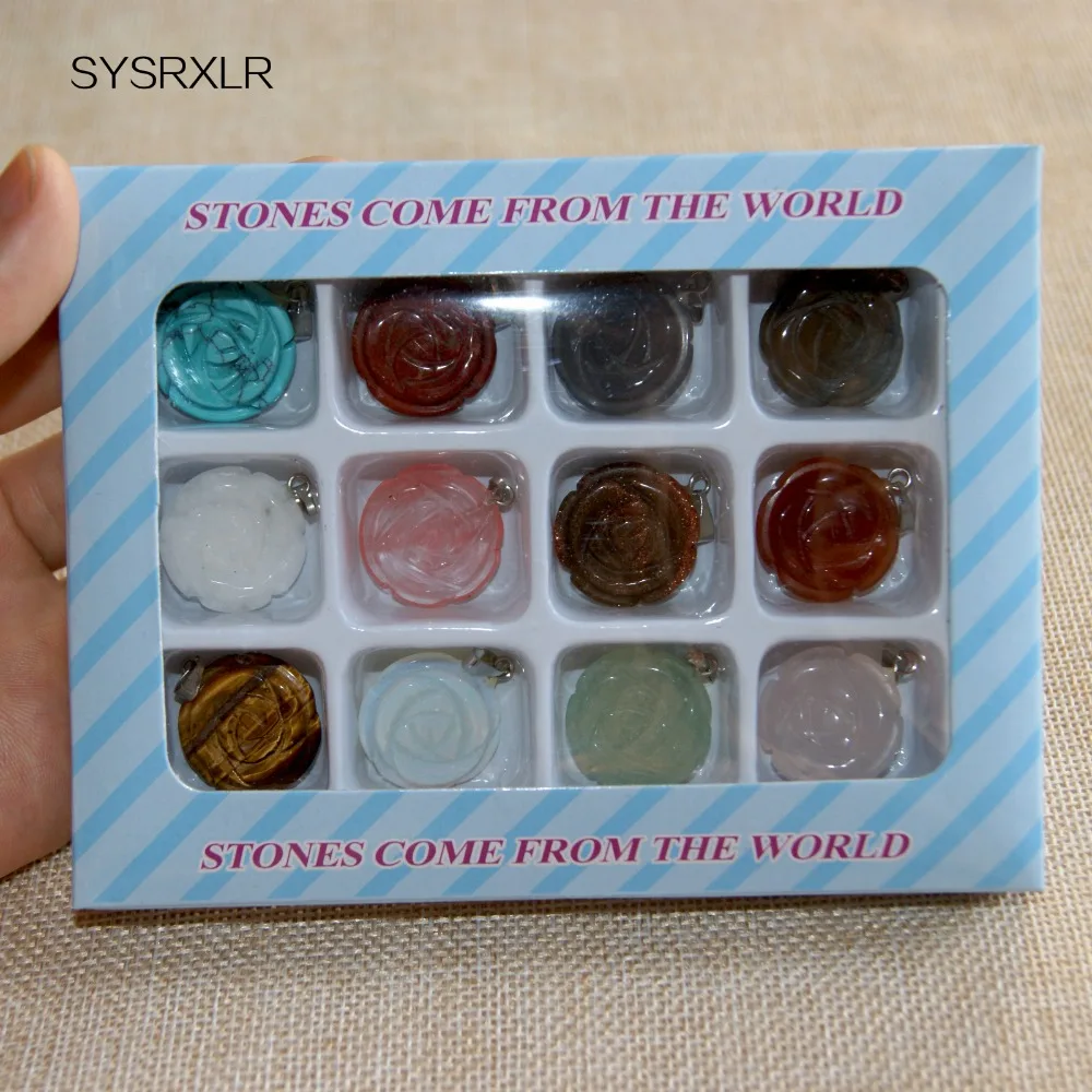 Модные смешанные разнообразные ожерелья из 12 искусственных роз в форме