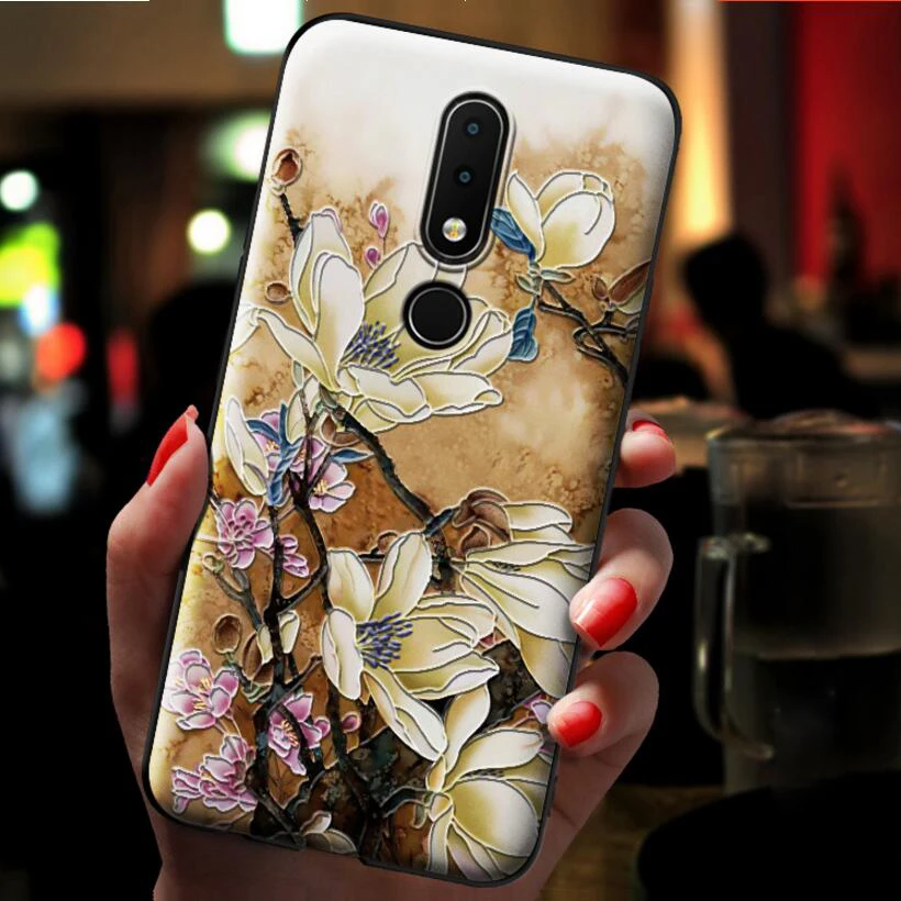 Модный милый лучшие приталенные чехол forNokia X6 антидетонационных с палец кольцо и