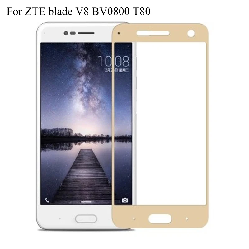 Закаленное стекло 5 2 дюйма для ZTE blade V8 BV0800 T80 полное покрытие 9H Взрывозащищенная