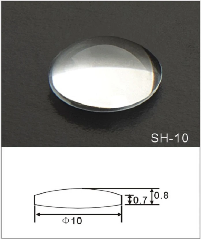 Фабричная мощная светодиодная оптическая уличная лампа 10 мм выпуклая линза