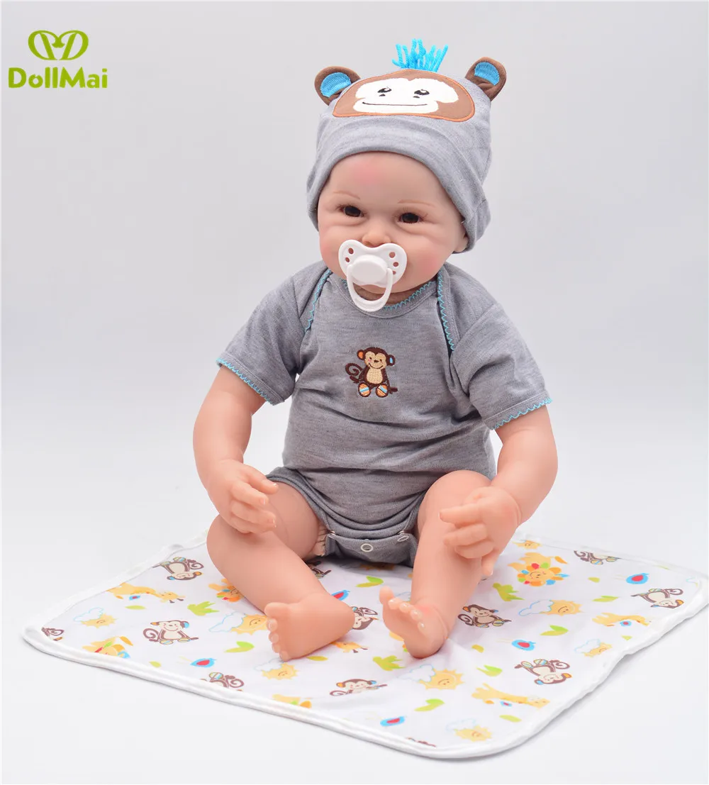 55 см Силиконовые Reborn куклы Baby живой реалистичный Boneca Bebe реалистичные настоящая