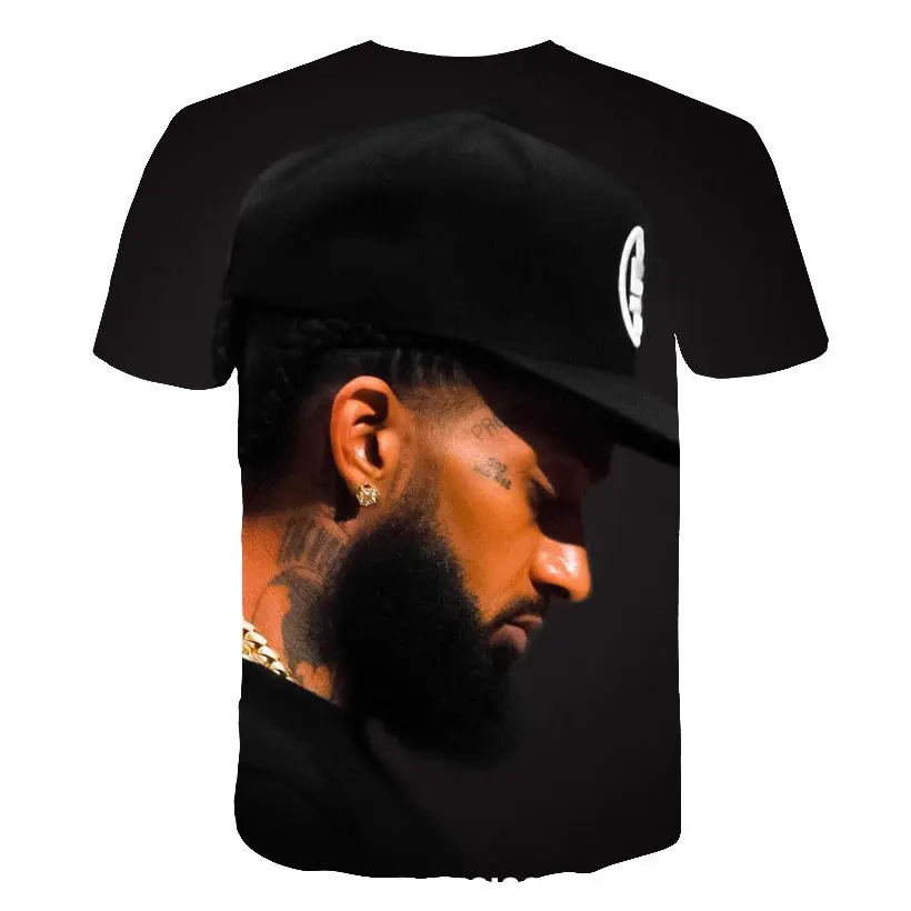 Короткая футболка с принтом Rapper nipsey hussle, Мужская/женская футболка в стиле Харадзюку, хип-хоп, футболка с коротким рукавом, крутая уличная одежда nipsey hussle