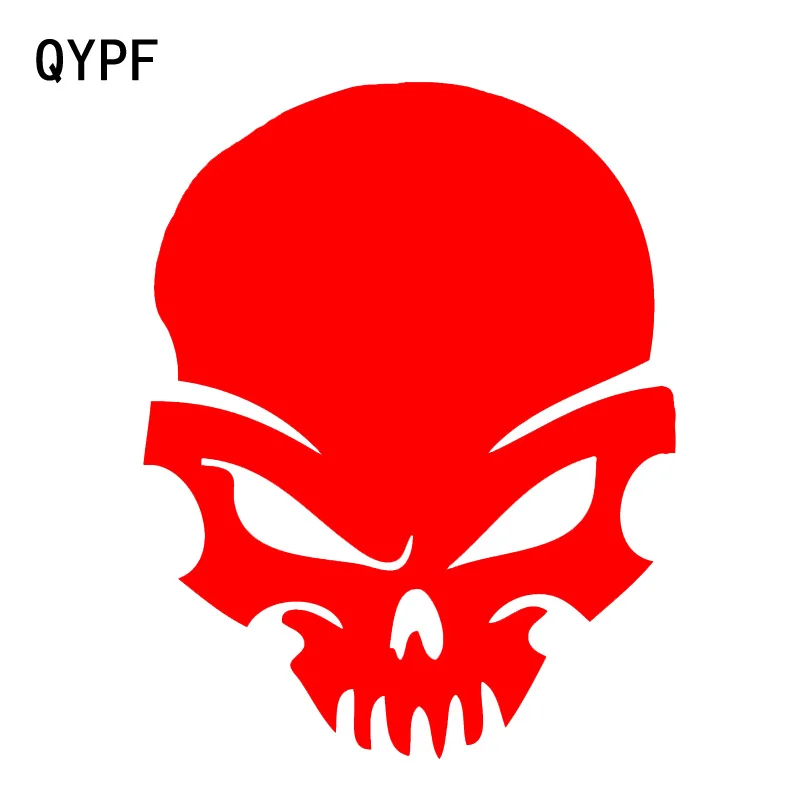 QYPF 12*15 3 см интересный красный череп украшение автомобиля наклейка черный