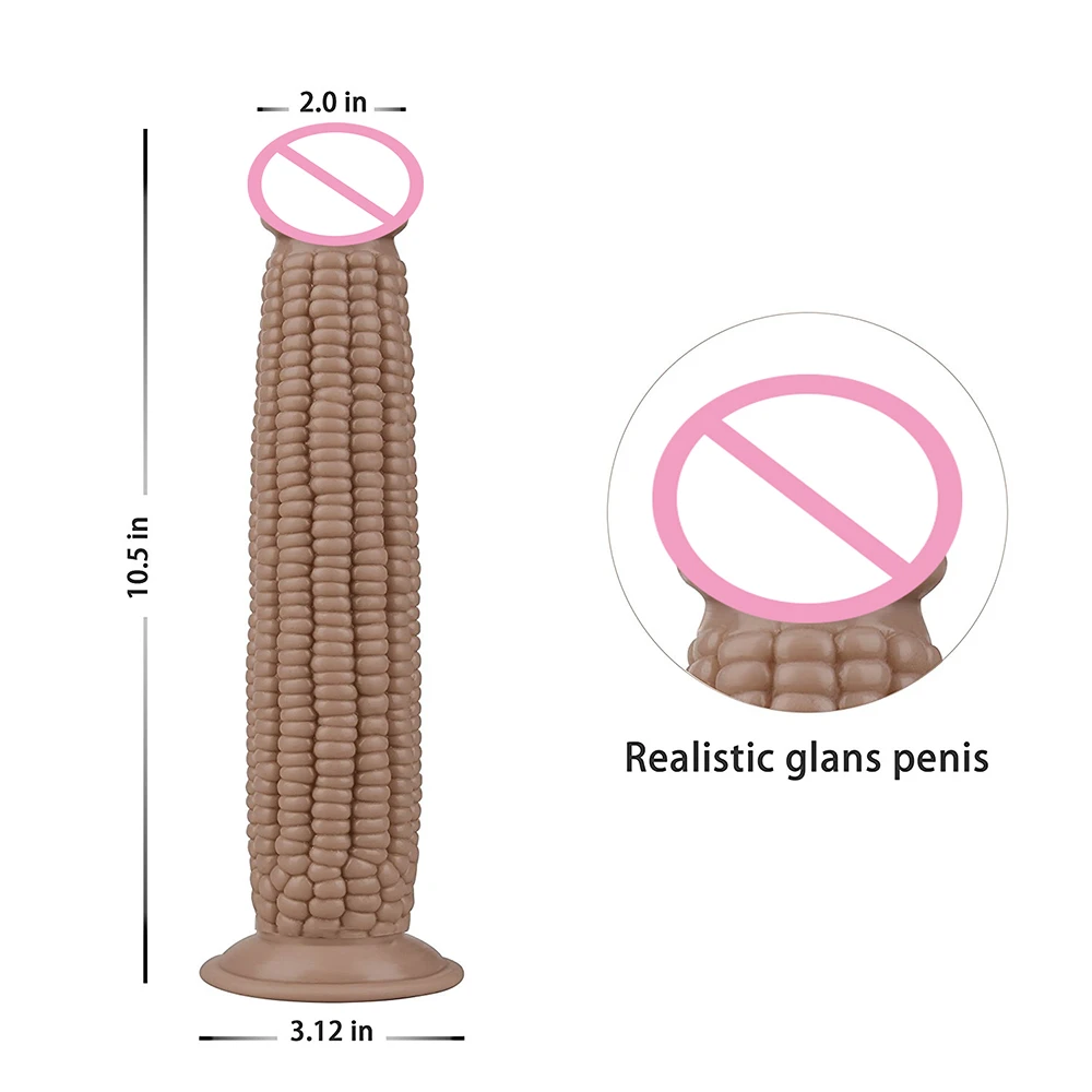 Силиконовый фаллоимитатор в форме кукурузы реалистичный мужской дилдо с